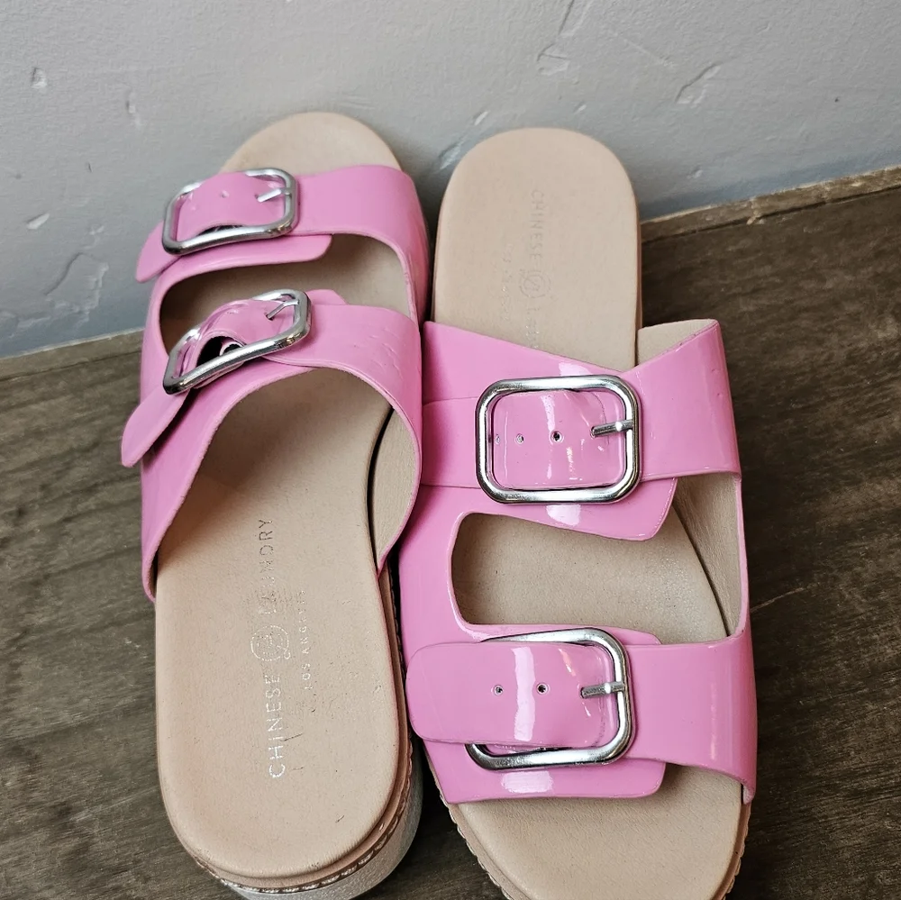 Chinese Laundry Barbie Pink Platform Slides – 8.5 - Y2K - Picture 8 of 9